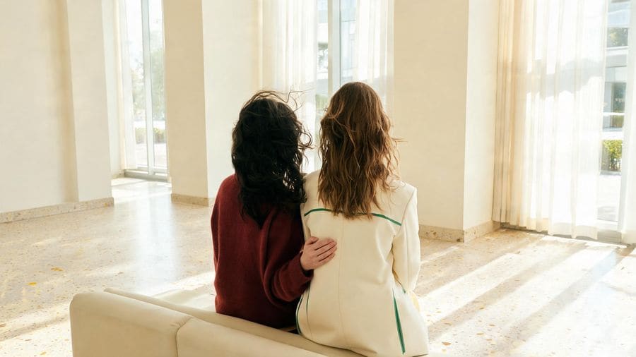A couple waiting at a Shanghai marriage registration office