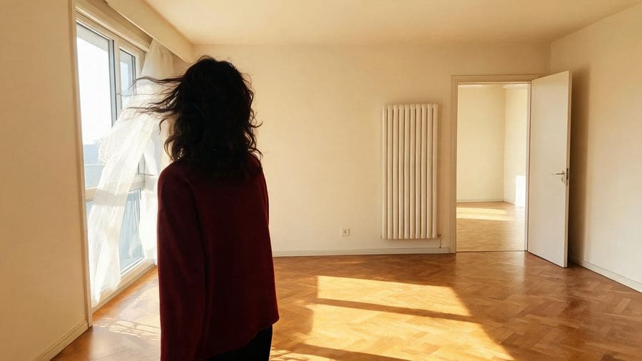 Viewing an empty Shanghai apartment before paying a rental deposit