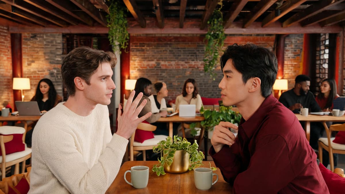 Young professionals networking at a Shanghai co-working space, the kind of enter-and-explore access a K visa allows