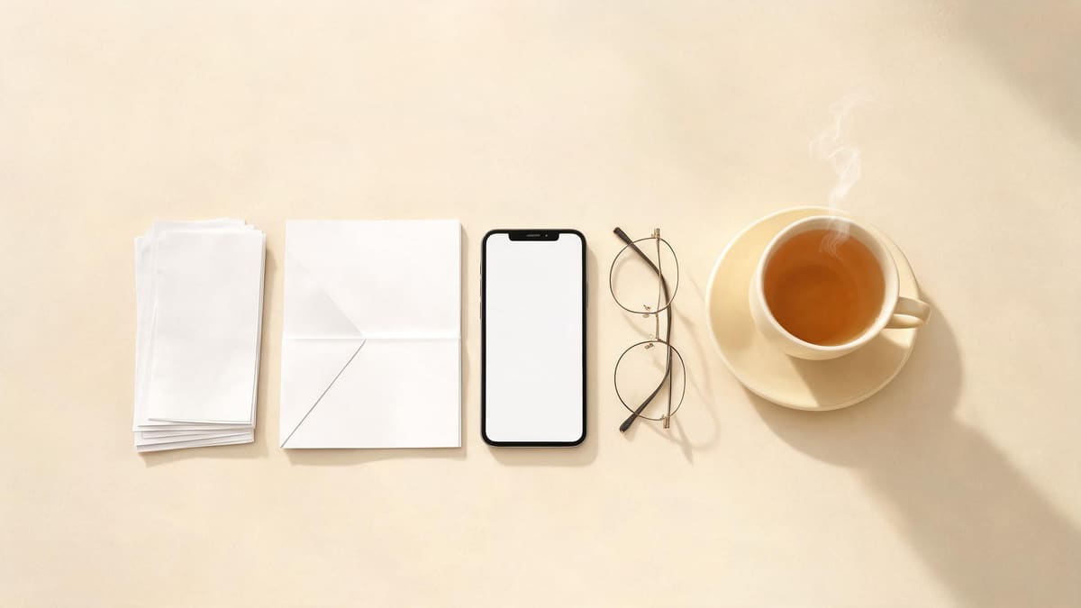 A tidy desk with receipts, a lease document, a phone and a cup of tea, ready for the annual tax reconciliation