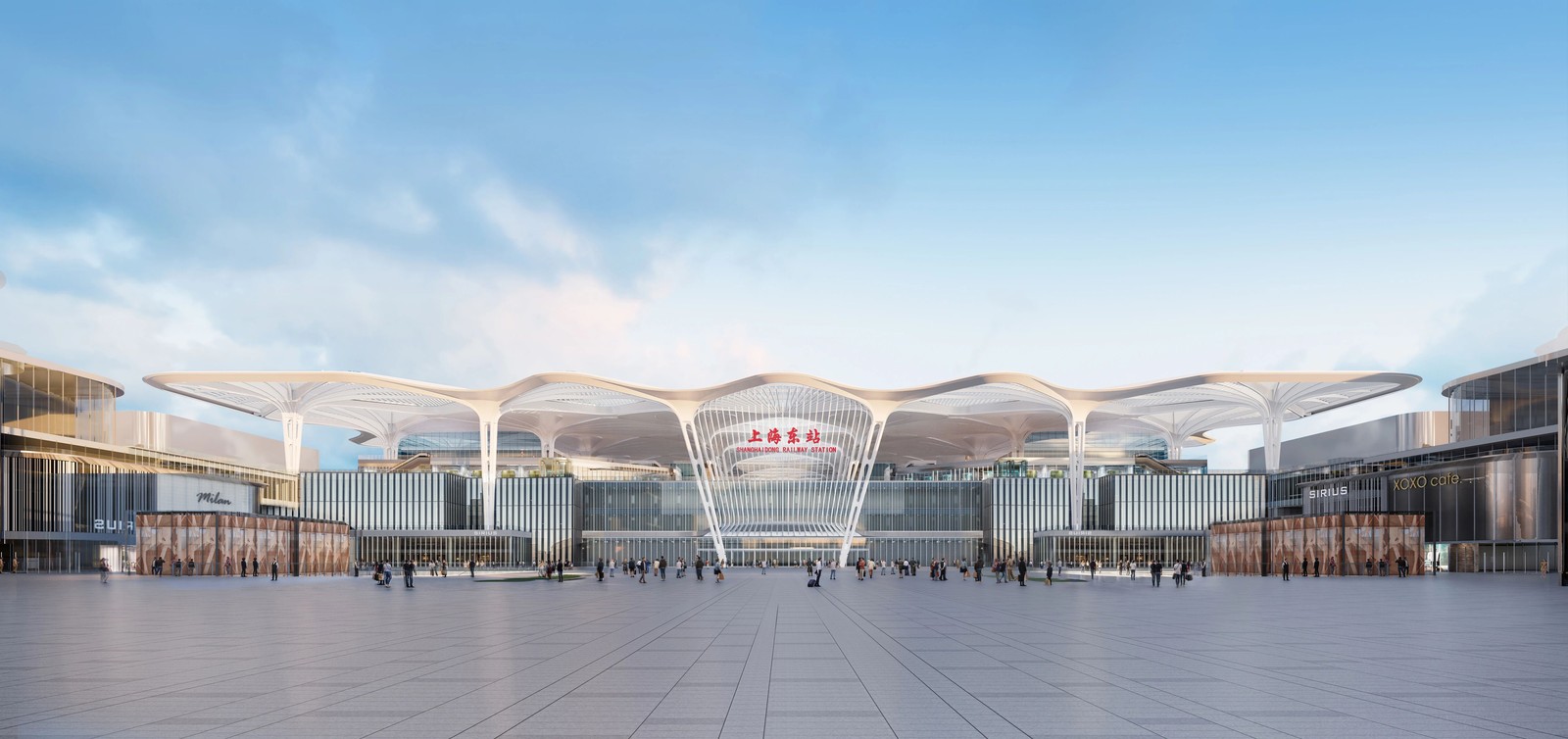 Shanghai East Railway Station rendering