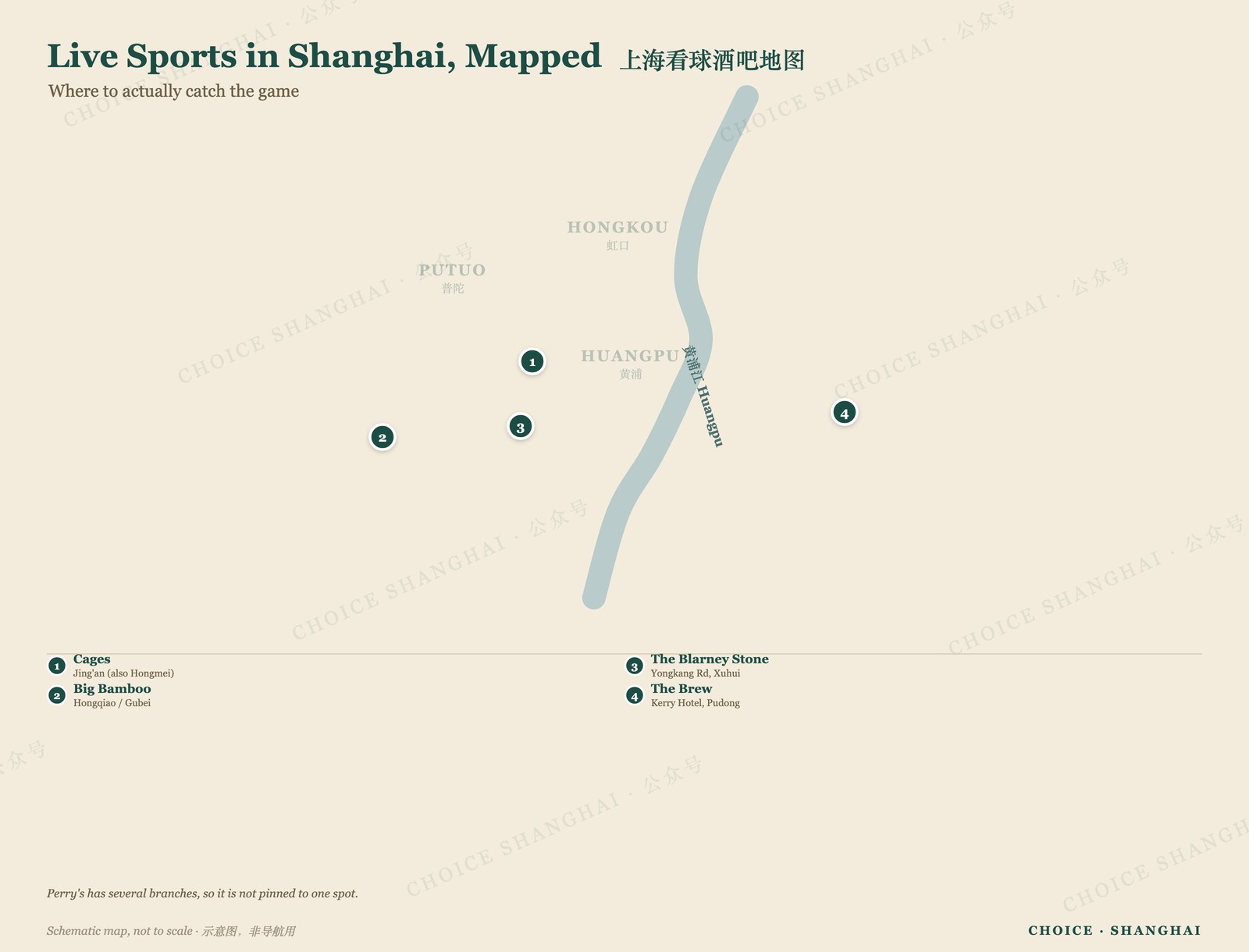 Map of Shanghai sports bars for watching live games